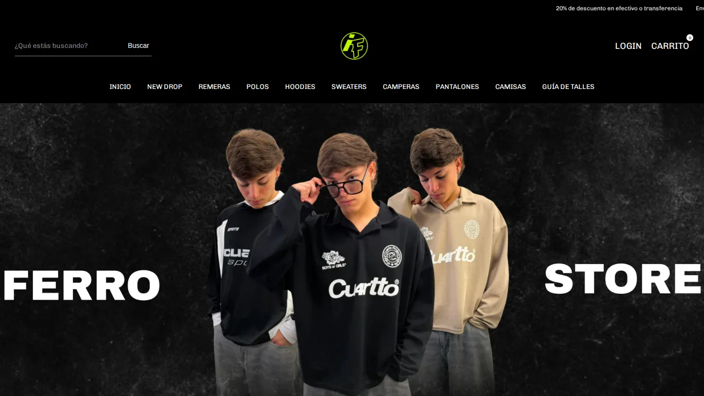 Tienda online de Indumentaria Ferro